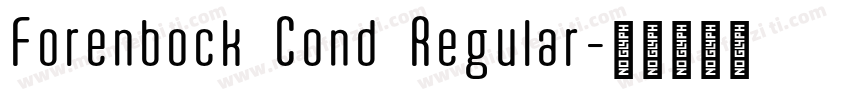 Forenbock Cond Regular字体转换